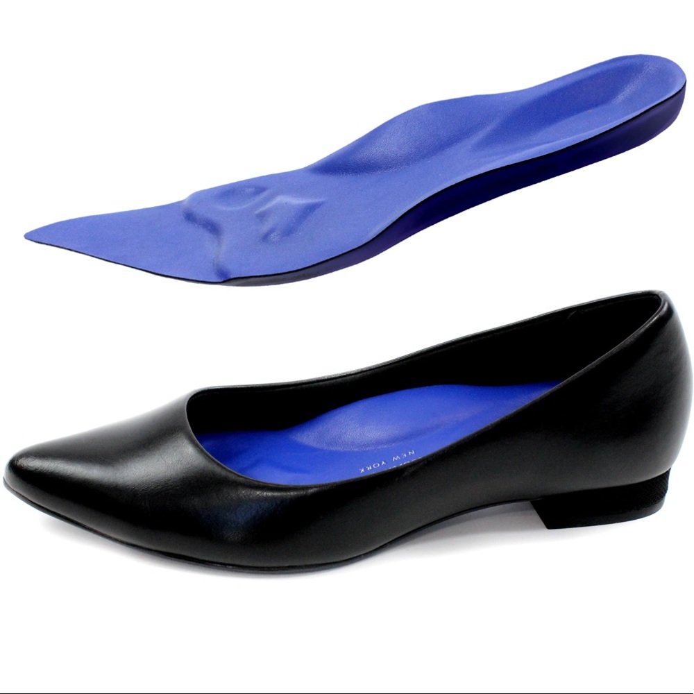 Antonia Saint Jane Autumn Flat 10 wide 10W black pointed flat shoes 0C10 EUC